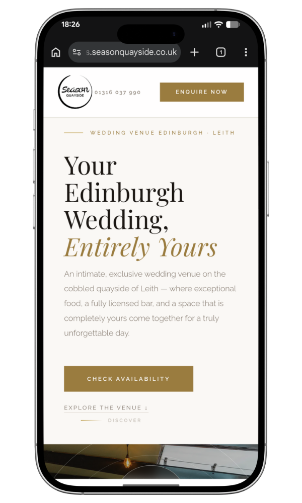 Season Quayside mobile site